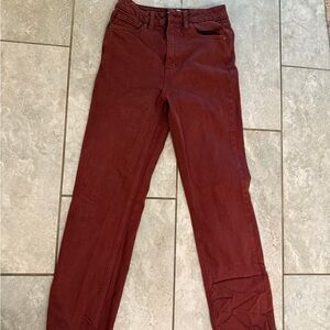 Just Black Red Straight Leg Jeans